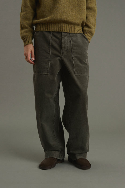 Hose Kurtis - Graugrün - Baumwolle - Herren