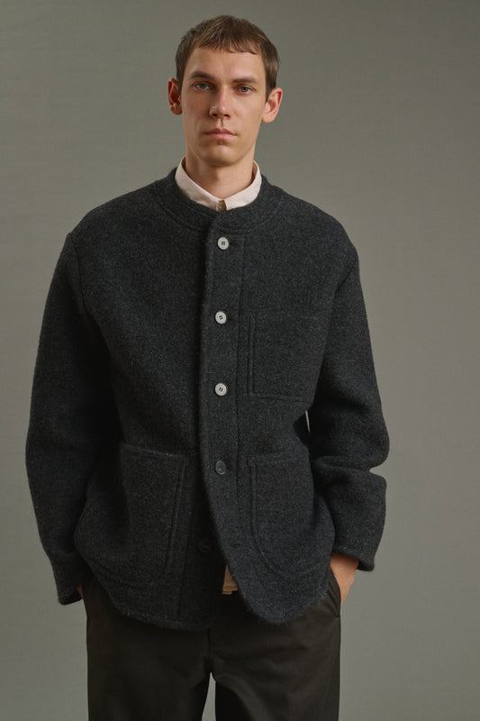 Jacke Aliocha - Anthrazitgrau - Wolle - Herren