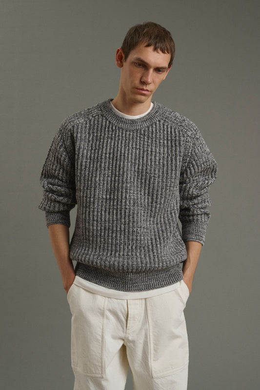 Maglione Osma - Ecrù/Antracite - Lana - Uomo