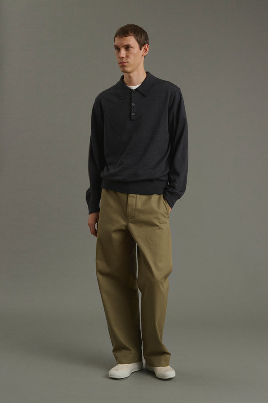 Maglione Etienne - Grigio antracite - Lana merino - Uomo