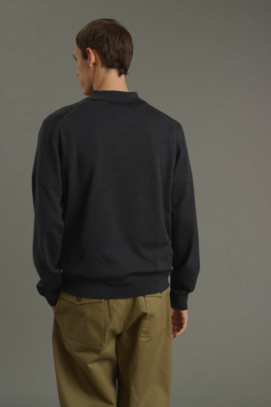 Maglione Etienne - Grigio antracite - Lana merino - Uomo