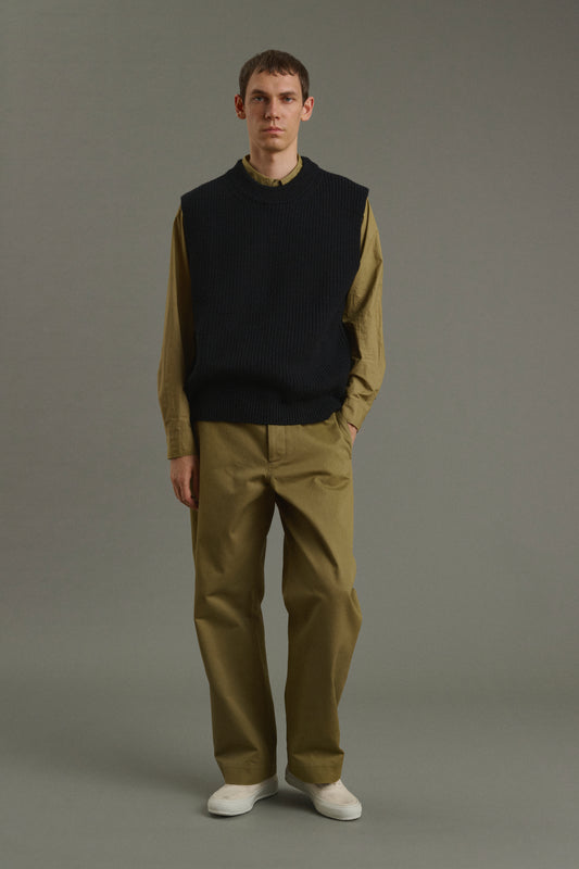 Maglione Josh - Blu navy/Nero - Lana - Uomo