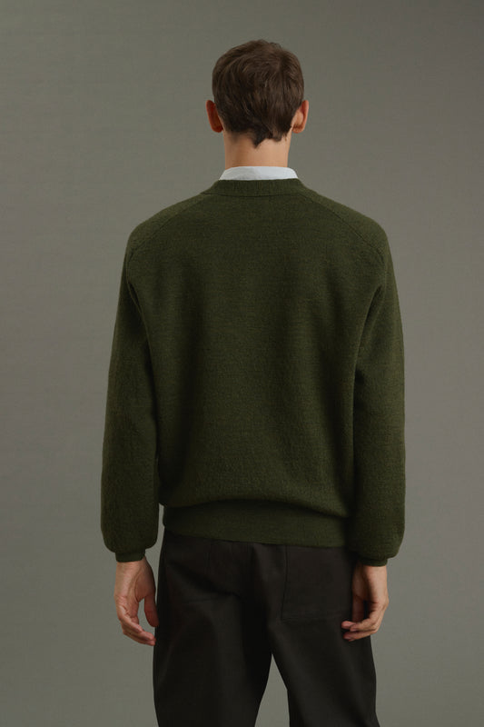 Maglione Themo - Verde scuro - Lana - Uomo