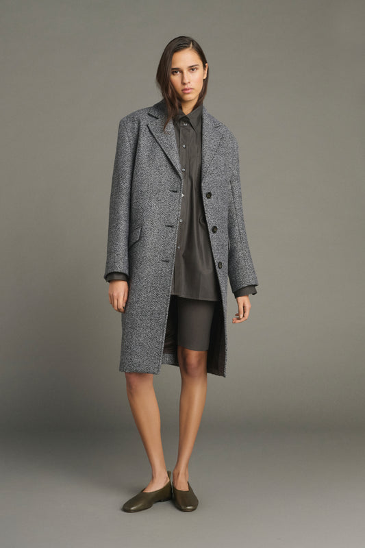 Cappotto Leon - Grigio/Nero - Lana - Donna