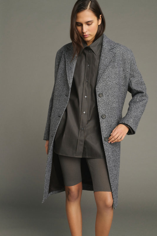 Cappotto Leon - Grigio/Nero - Lana - Donna