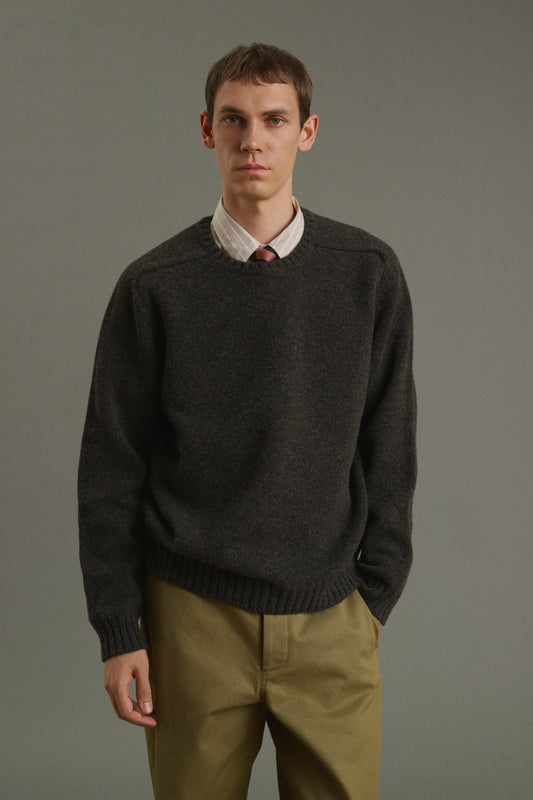 Maglione Isamu - Marrone scuro - Lana - Uomo