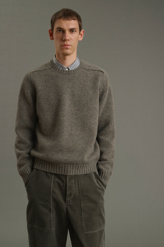 Maglione Isamu - Verde grigiastro - Lana - Uomo