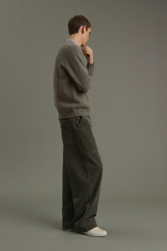 Maglione Isamu - Verde grigiastro - Lana - Uomo