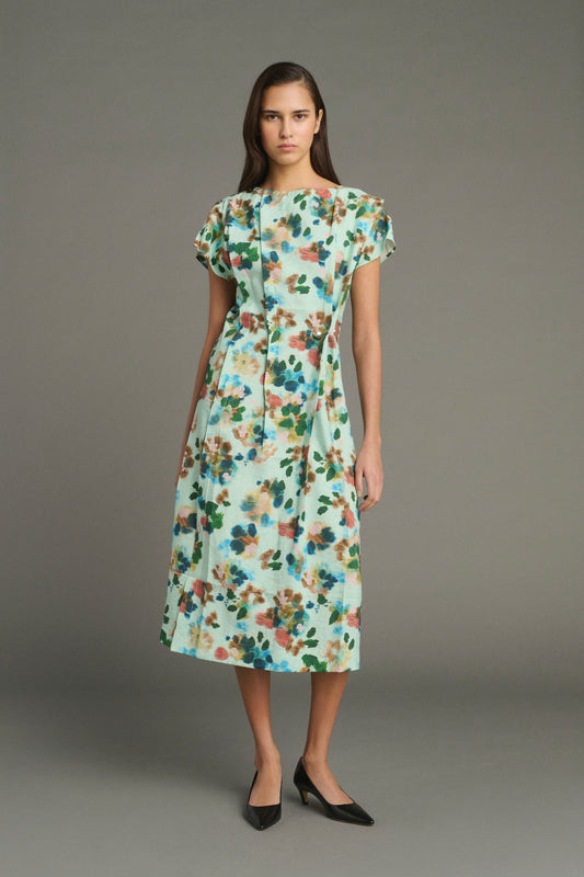Robe Jade - Turquoise - Soie - Femme