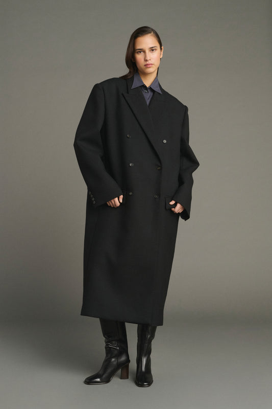 Cappotto Jim - Nero - Lana - Donna