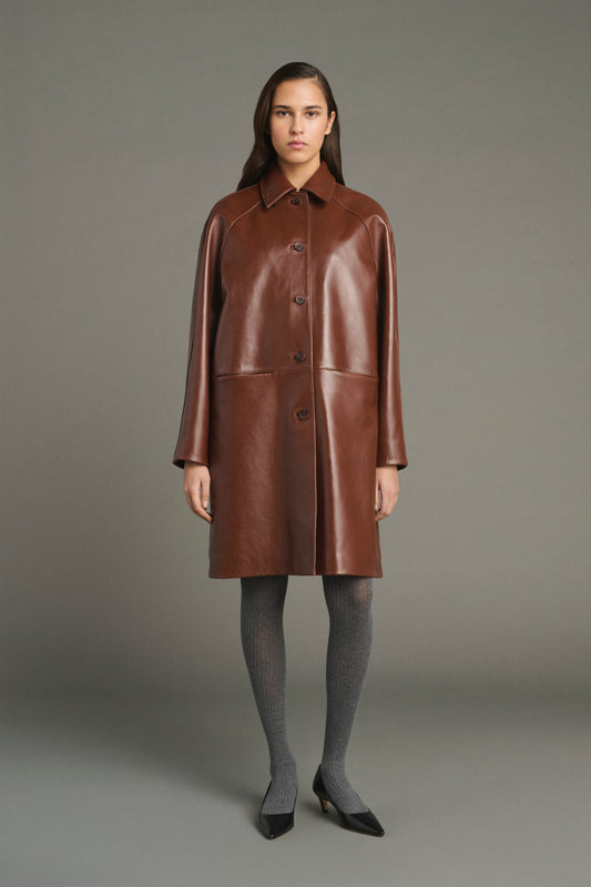Karl pullover - Heathered Brown - Merino Wool - Women
