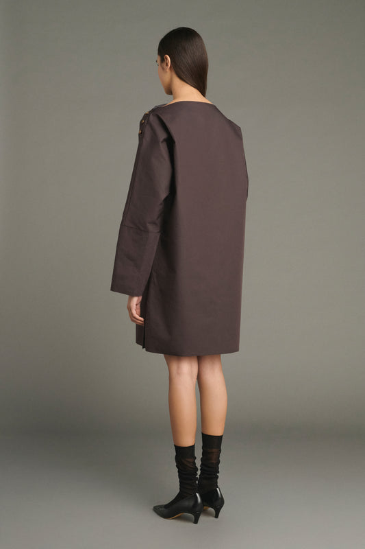 Robe Liris - Figue/Marron Foncé - Coton - Femme