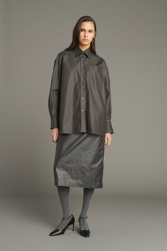 Chemise Carlotta - Marron Foncé - Coton - Femme
