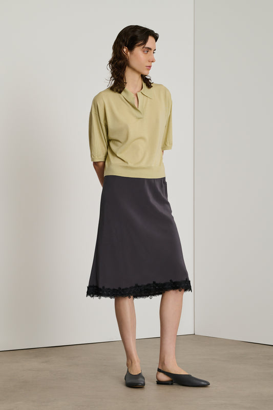 Polo Elton - Salbei - Wolle - Damen