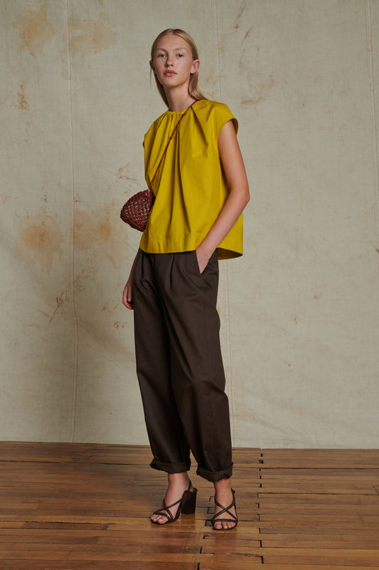 Chemise Annie - Jaune Doré - Coton - Femme