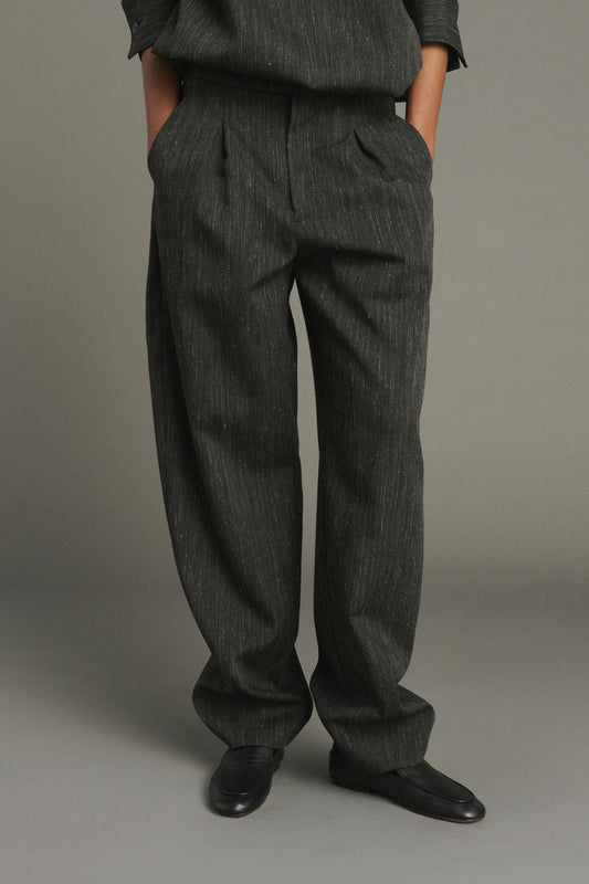 Pantaloni Baptiste - Grigio Antracite - Lana - Donna