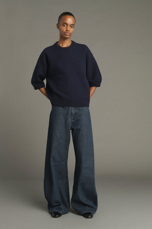 Pullover Lise – Navy – Merinowolle – Damen