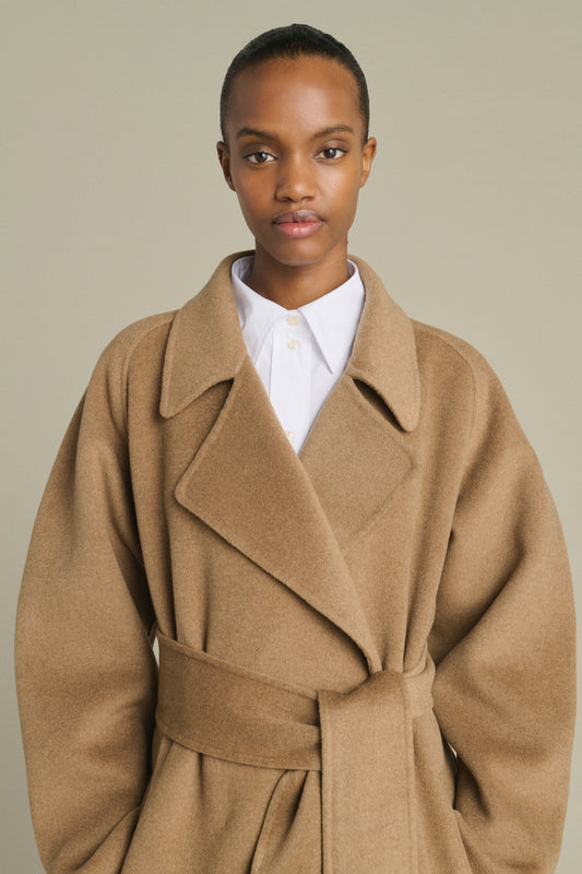 Cappotto Harvard - Cammello Chiné - Lana - Donna