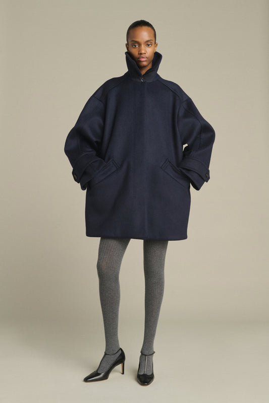 Cappotto Kasper - Dark Navy - Lana - Donna