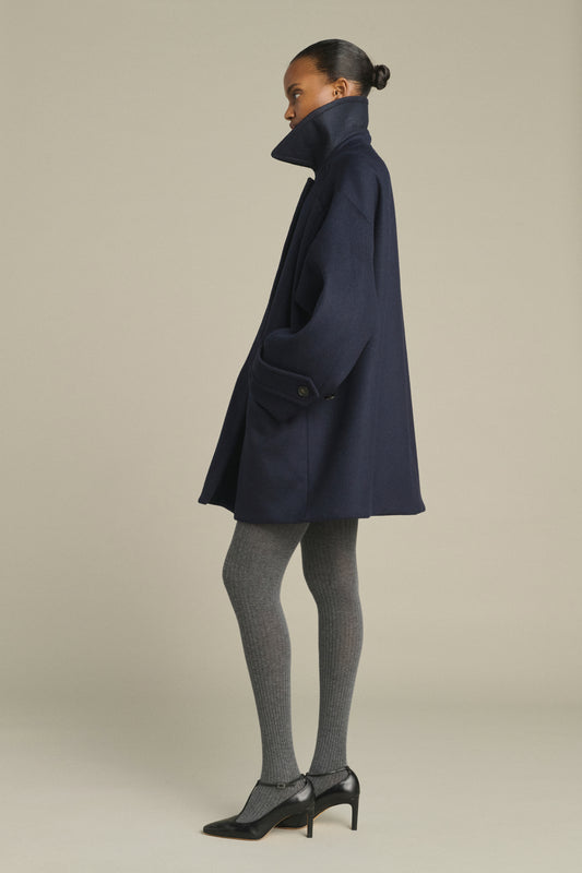 Cappotto Kasper - Dark Navy - Lana - Donna