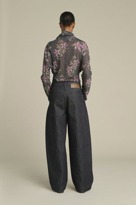 Tee-Shirt Lisia - Anthracite/Violet - Coton - Femme