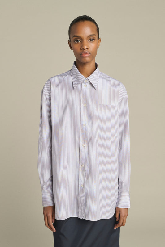 Camicia Carlotta - Blu/Beige - Cotone - Donna