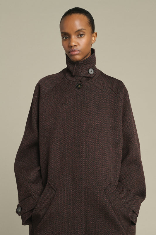 Manteau Leandre - Marron/Noir - Laine - Femme