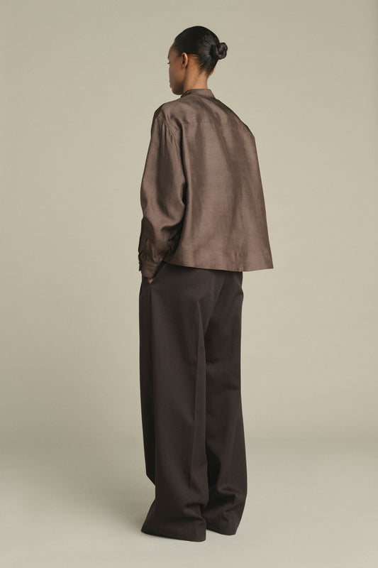 Blouse Hampton - Marron Foncé - Soie - Femme