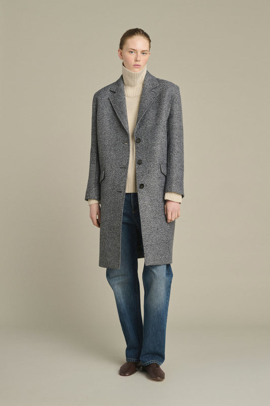 Cappotto Leon - Grigio/Nero - Lana - Donna