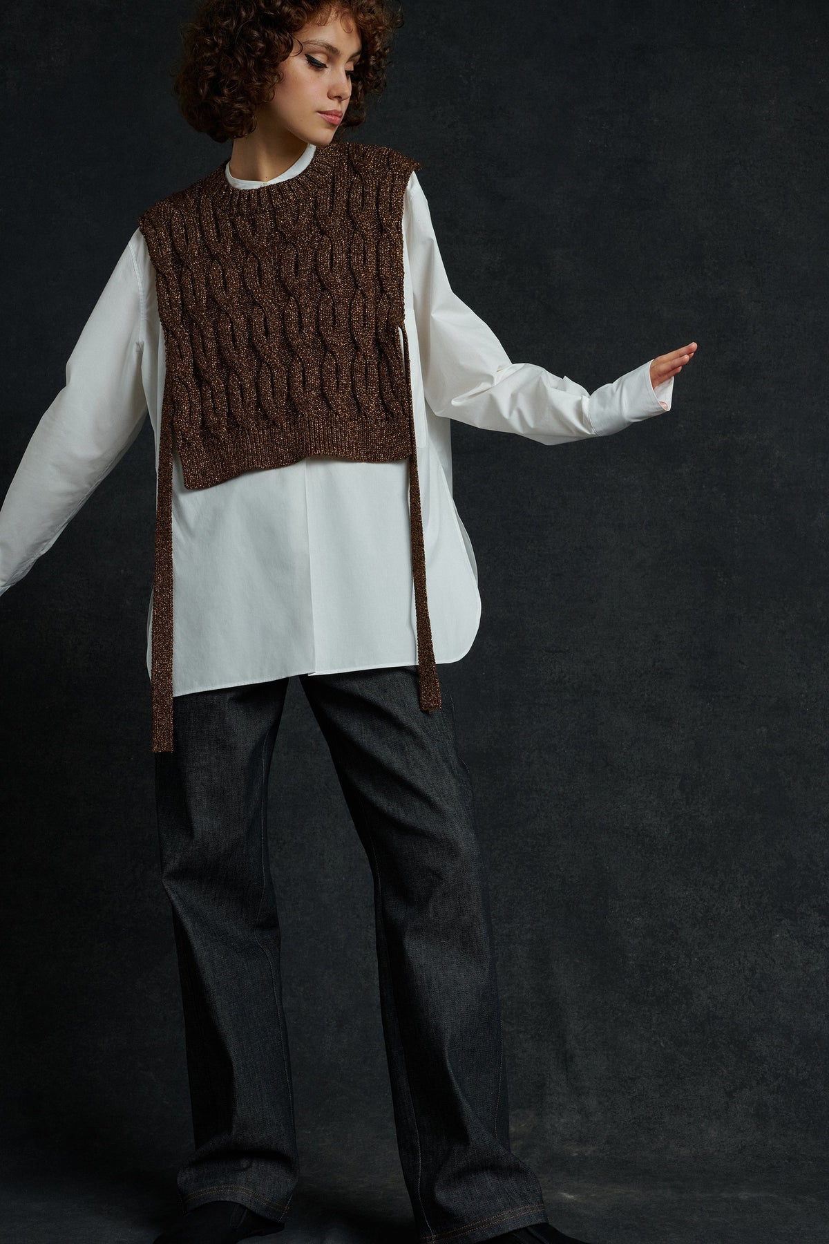 PULLOVER STARLETTE GOLDENES BEIGE