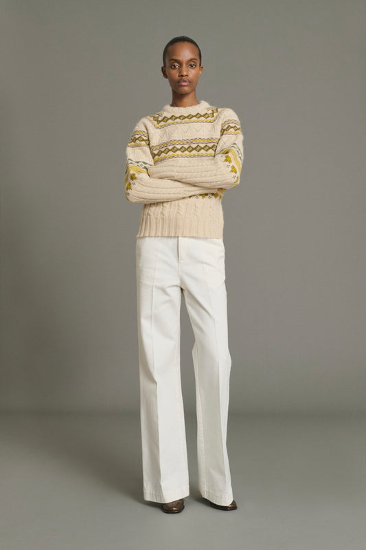 Jeans California - Gesso Denim Svasato Femme - Soeur