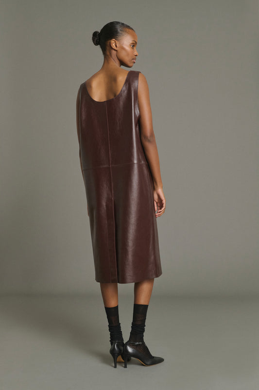 Robe Joa - Bordeaux - Cuir - Femme