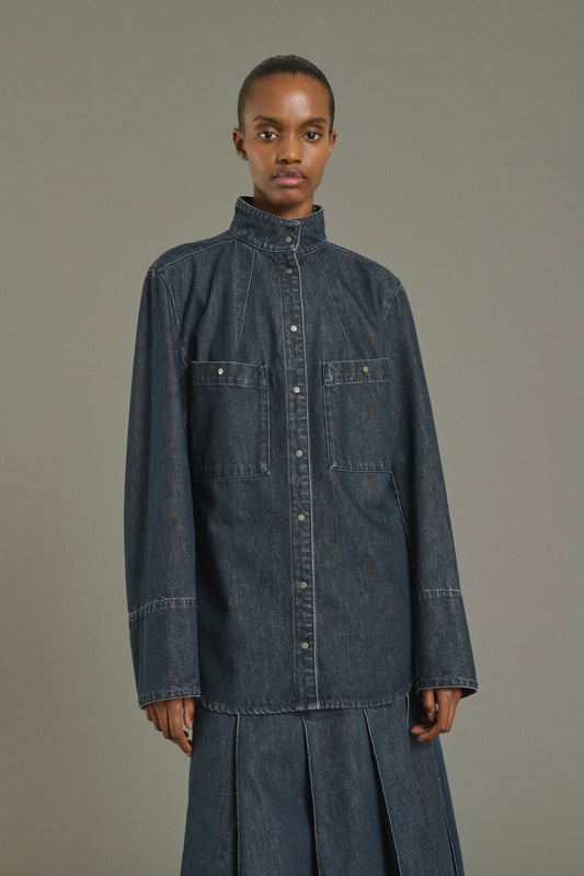 Chemise Leslie - Bleu Gris - Coton - Femme