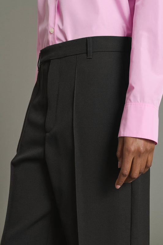 Pantaloni Leo - Nero - Lana - Donna