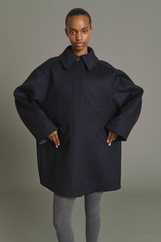 Cappotto Kasper - Dark Navy - Lana - Donna