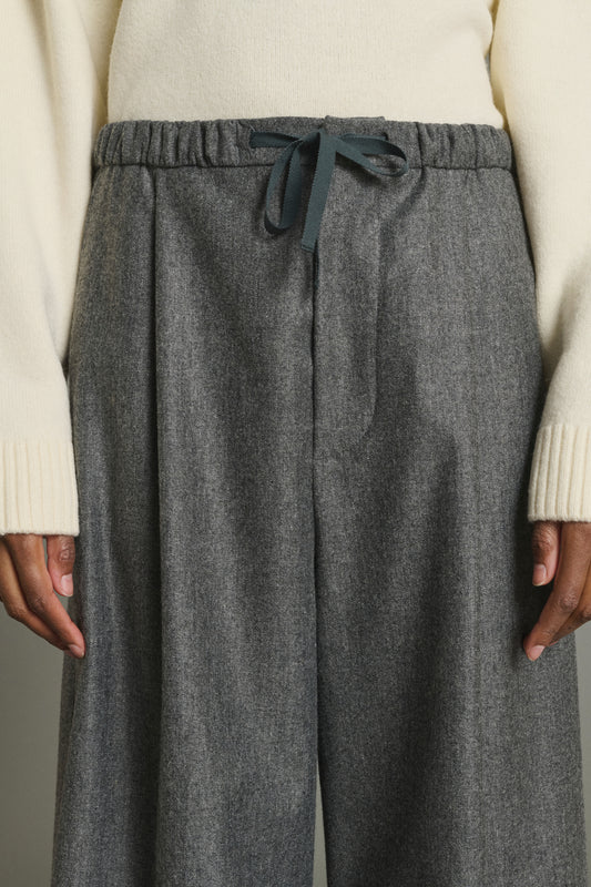 Pantaloni Hugues - Grigio Melange - Lana - Donna
