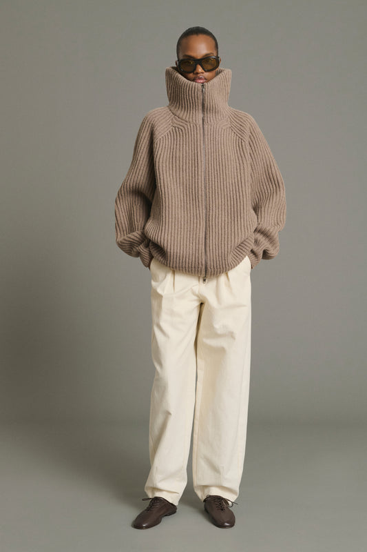 Pantaloni Baptiste - Écru - Cotone - Donna