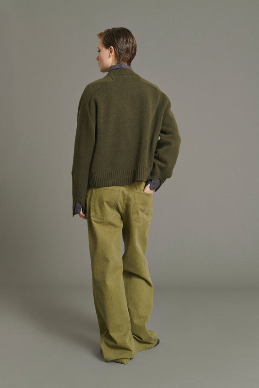Maglione Will - Kaki Chiné - Lana Merino - Donna
