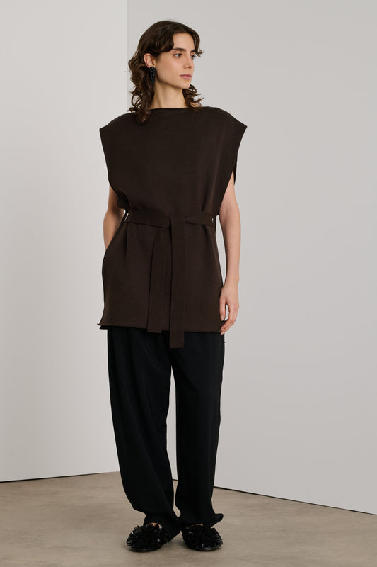 Pullover Oliver - Braun - Merinowolle - Damen