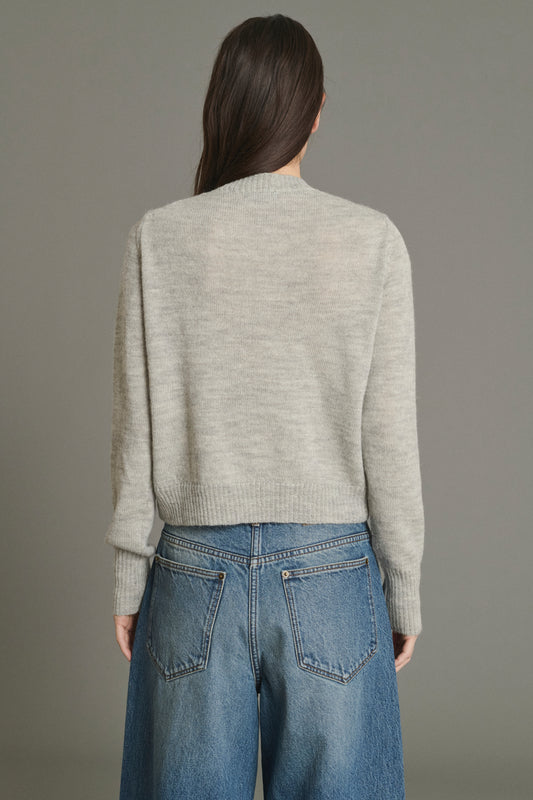 Cardigan Griffith - Grigio Chiaro Melange - Lana - Donna