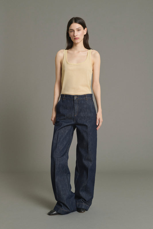 Jeans California - Grezzo Denim Évasé Donna - Soeur