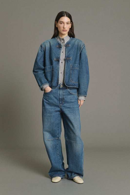 Jeans Eliott - Blaue Denim Weite Femme - Soeur