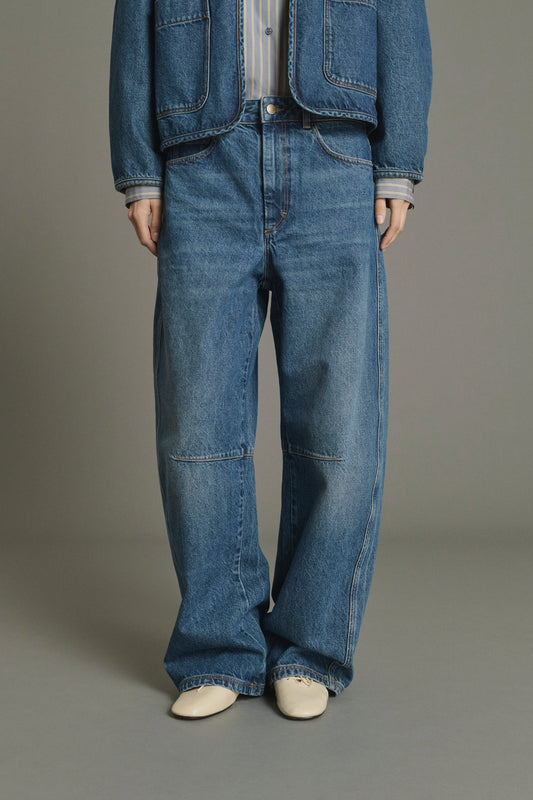 Jeans Eliott - Blaue Denim Weite Femme - Soeur