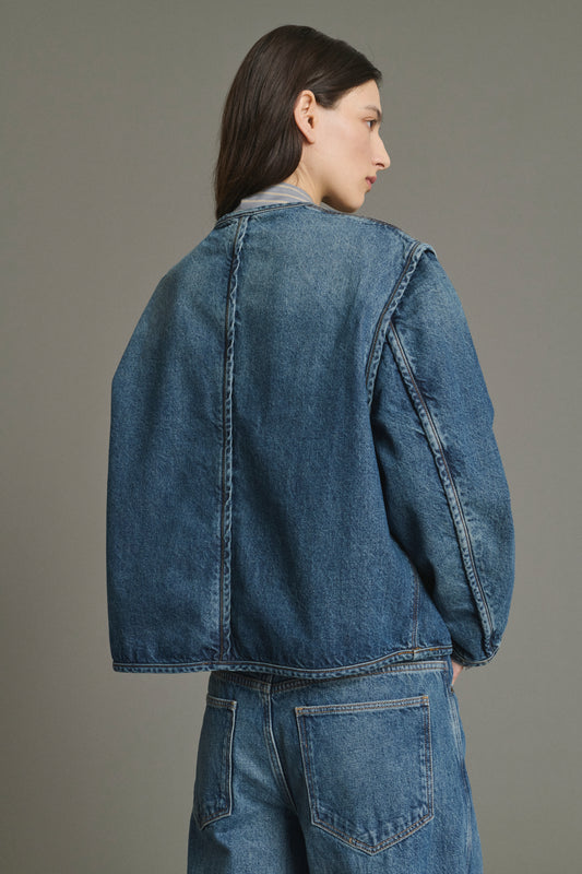 Jacke Agatha - Blaue Denim Baumwolle Damen - Soeur