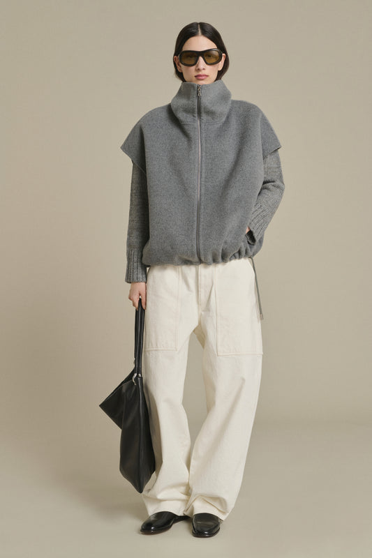 Cabas Gia - Schwarz Glattes Leder mit Ösen - Soeur