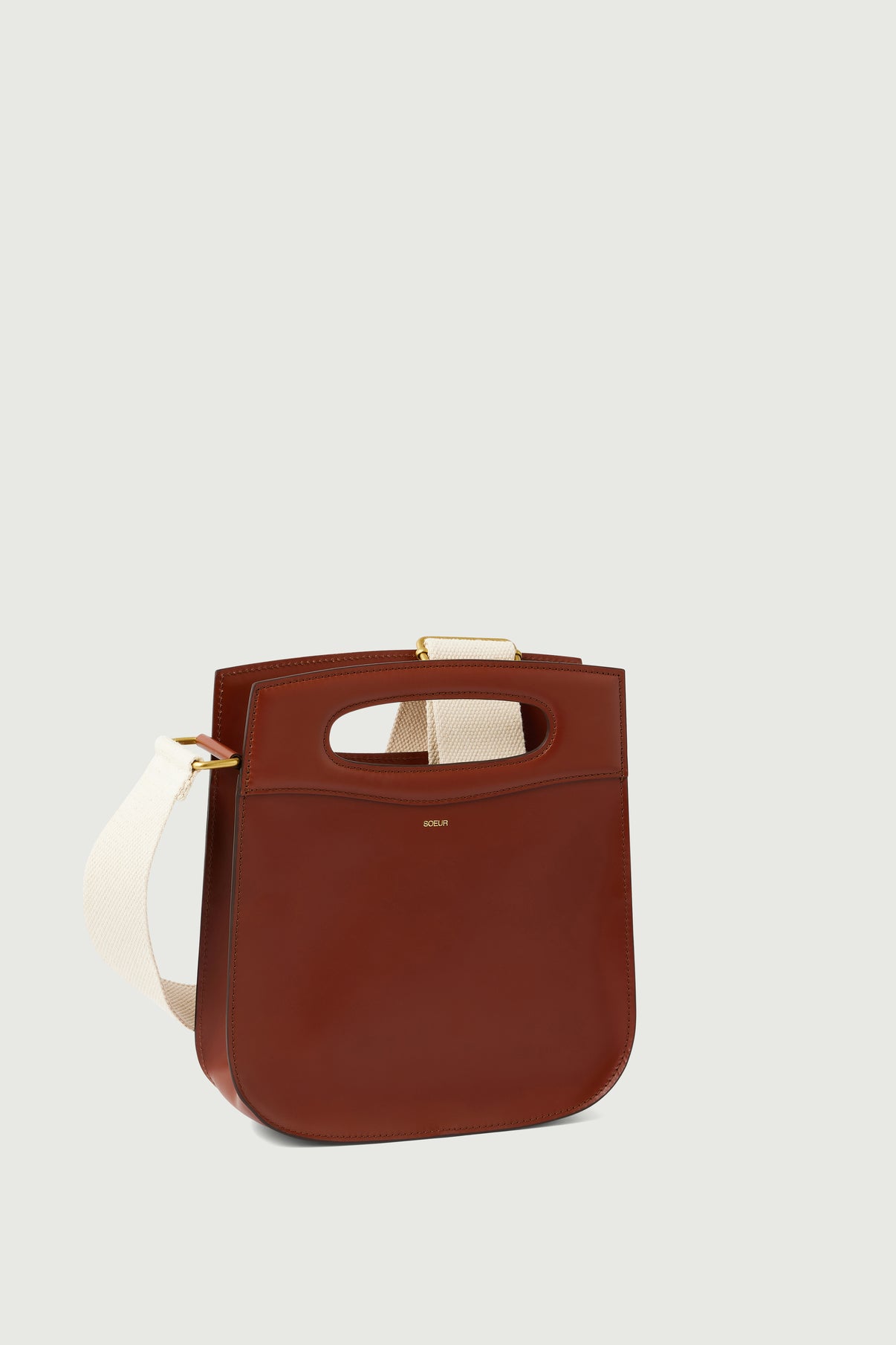 Sac Cheri - Cognac - Cuir - Femme vue 3
