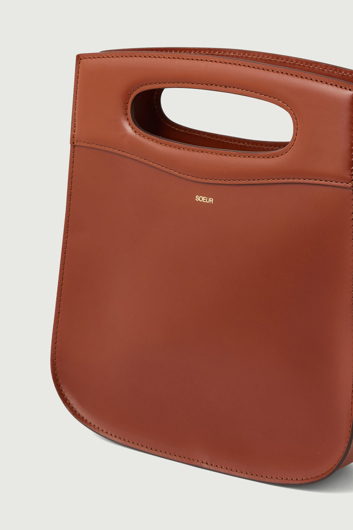 Sac Cheri - Cognac - Cuir - Femme vue 5