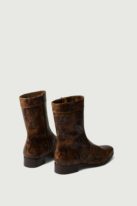 Écaille ankle boots - Python - Leather - Women