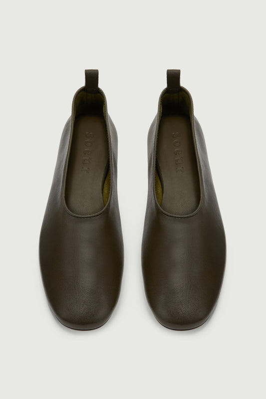 Ballerine Bala - Kaki Scuro - Pelle - Donna