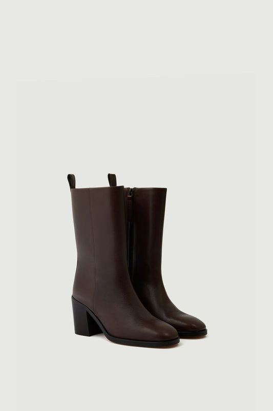Stiefeletten Cara - Ébène - Leder - Damen